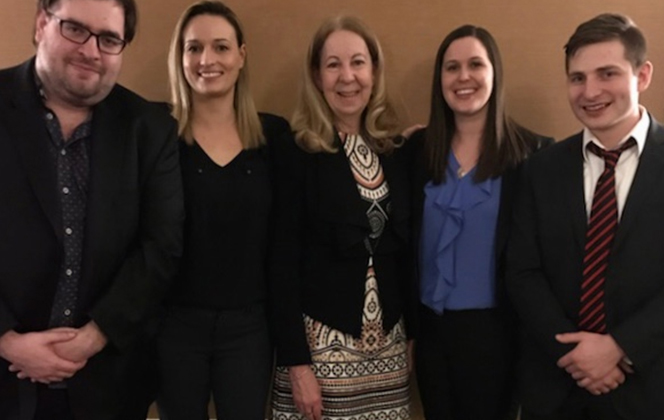 Canadian Client Consultation Competition - Anna Morrish is second from left and Andrea McPhedran is second from right